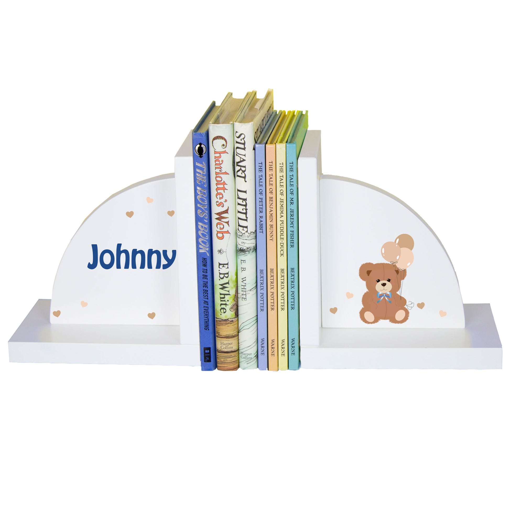 White Bookends - Classic Teddy Bear - MyBambino.com