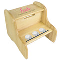 Volleyball Natural Wood Two Step Stool