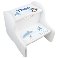 Child's White Arctic Animal Two Step Stool - MyBambino.com