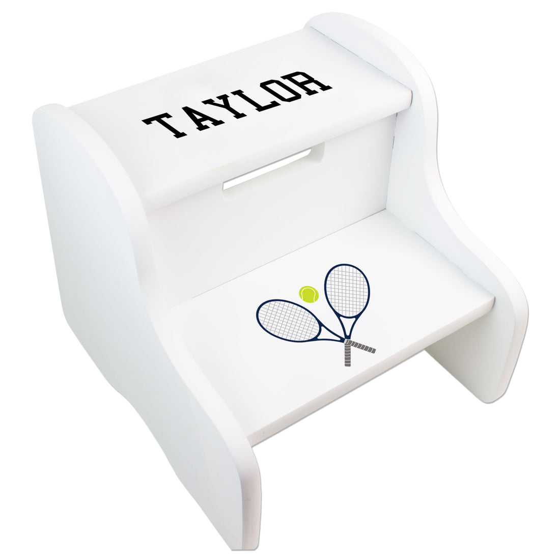 Child's White Tennis White Two Step Stool - MyBambino.com