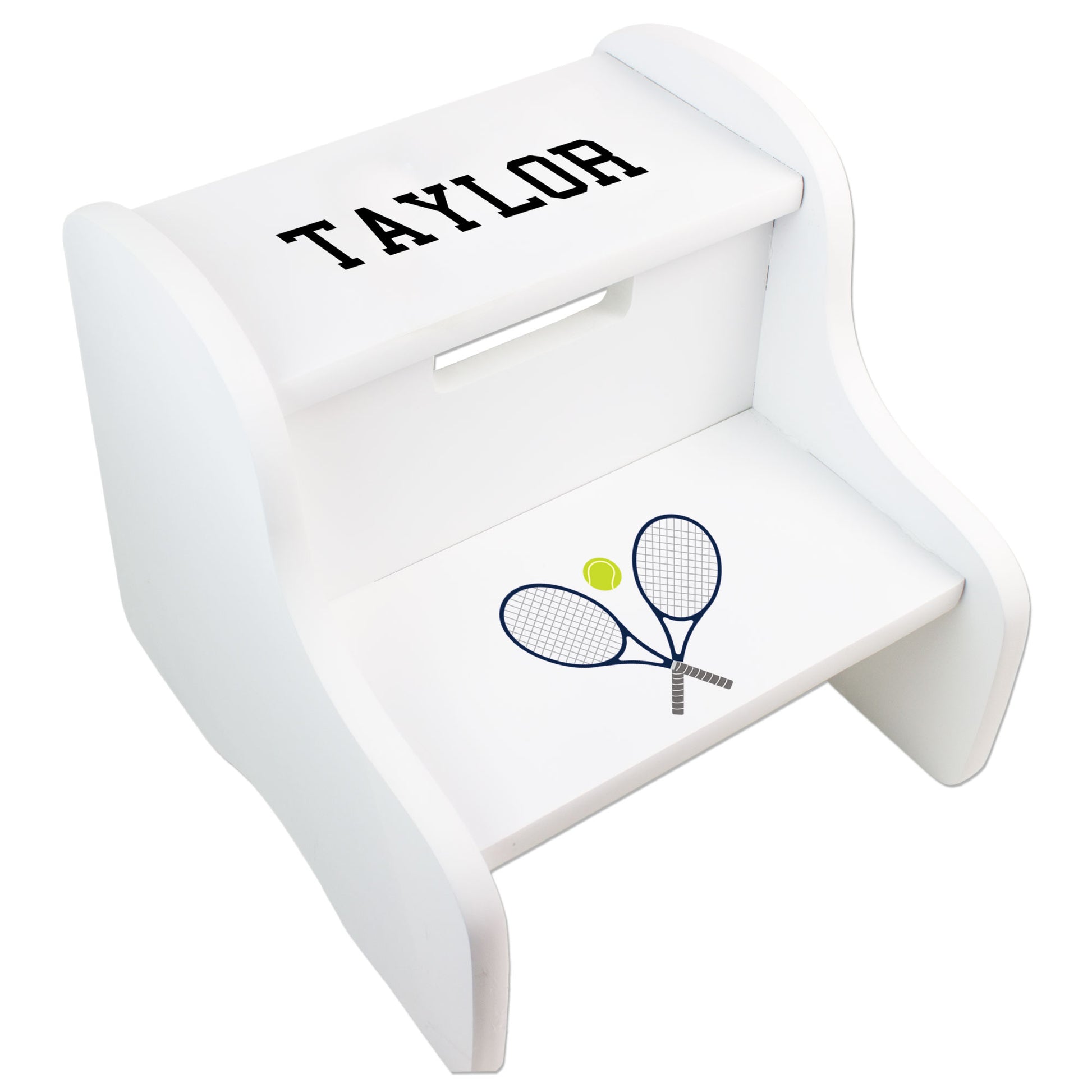 Child's White Tennis White Two Step Stool - MyBambino.com