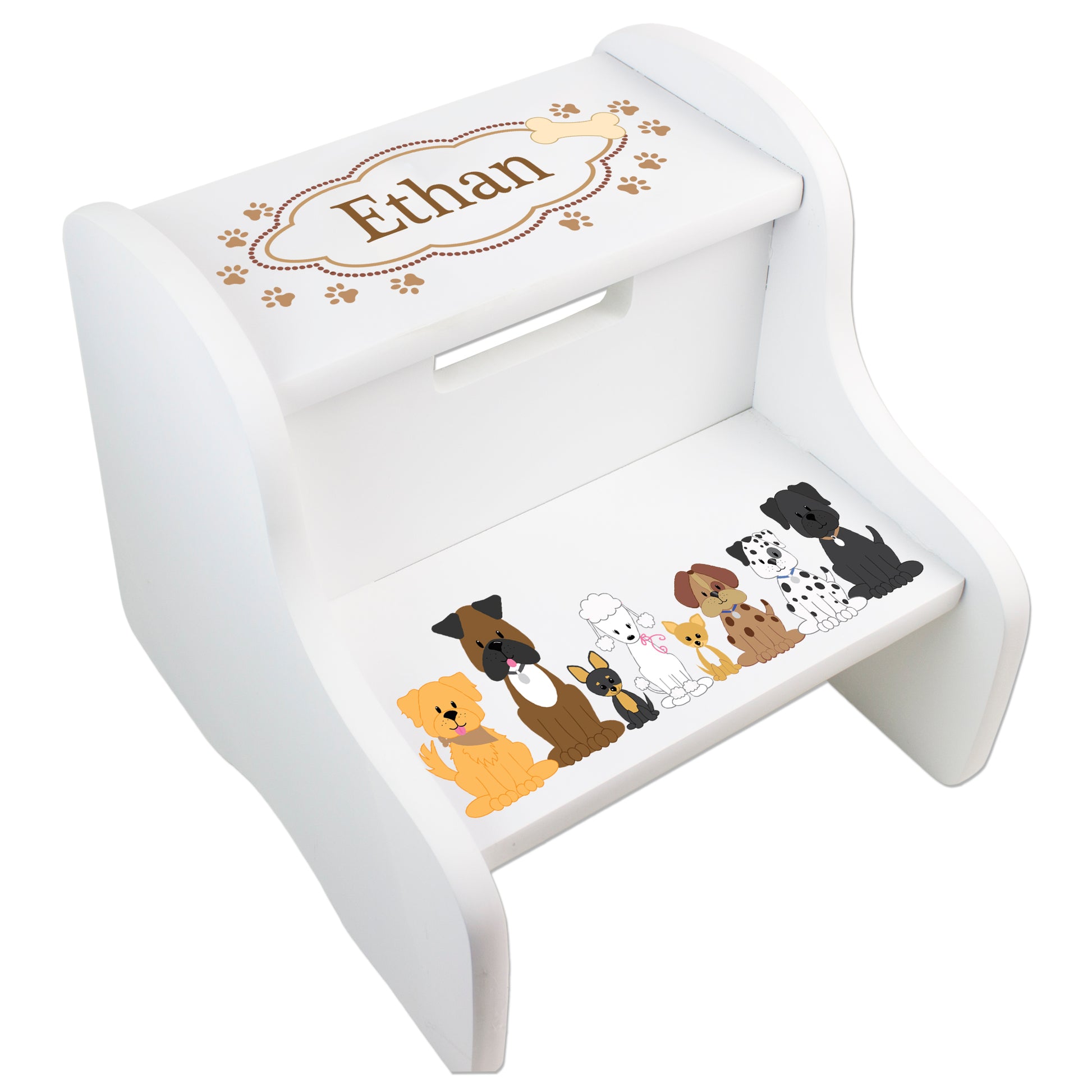 Personalized Two Step Stool – Pet Breed Design - MyBambino.com