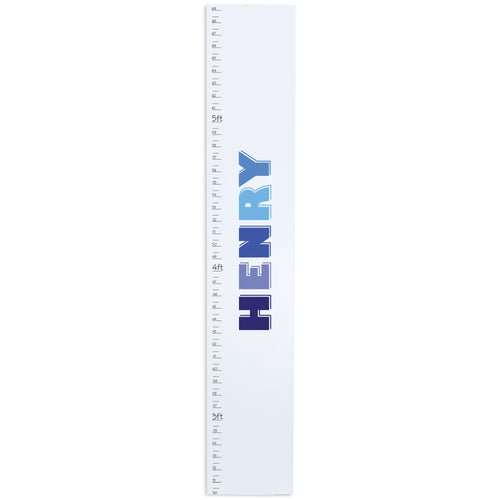 White Growth Chart - Blue - Color Block
