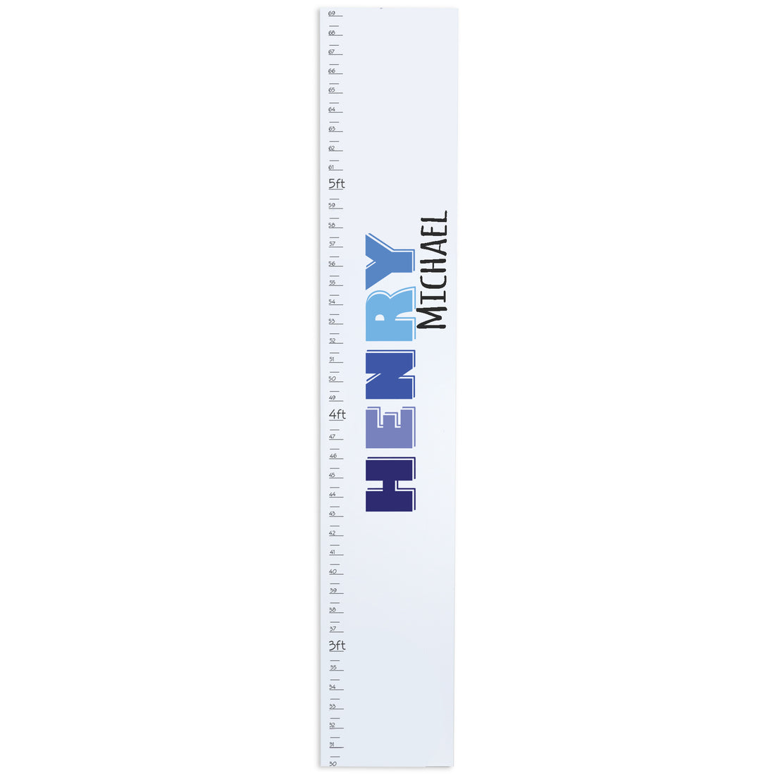 White Growth Chart - Blue - Color Block