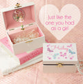 Teal Spring Floral Flower Girl Ballerina Jewelry Box