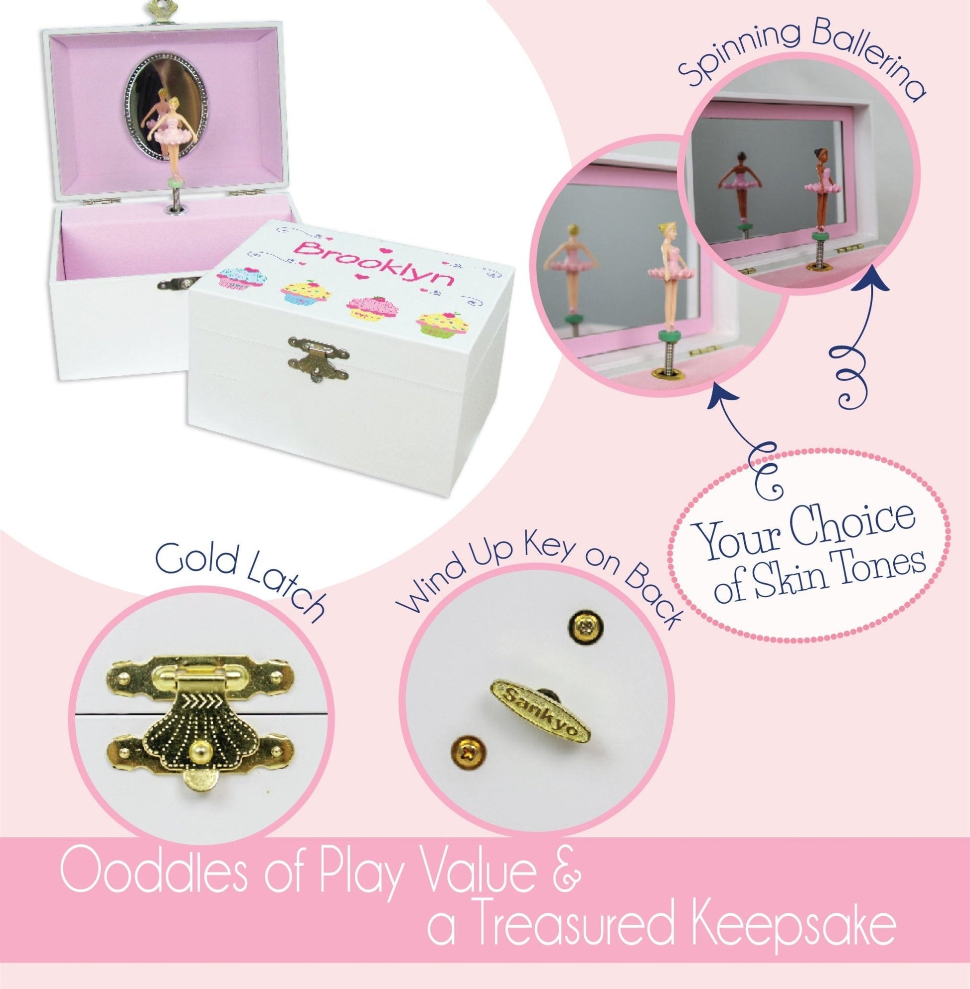 Ballet Princess Musical Ballerina Jewelry Box - MyBambino.com