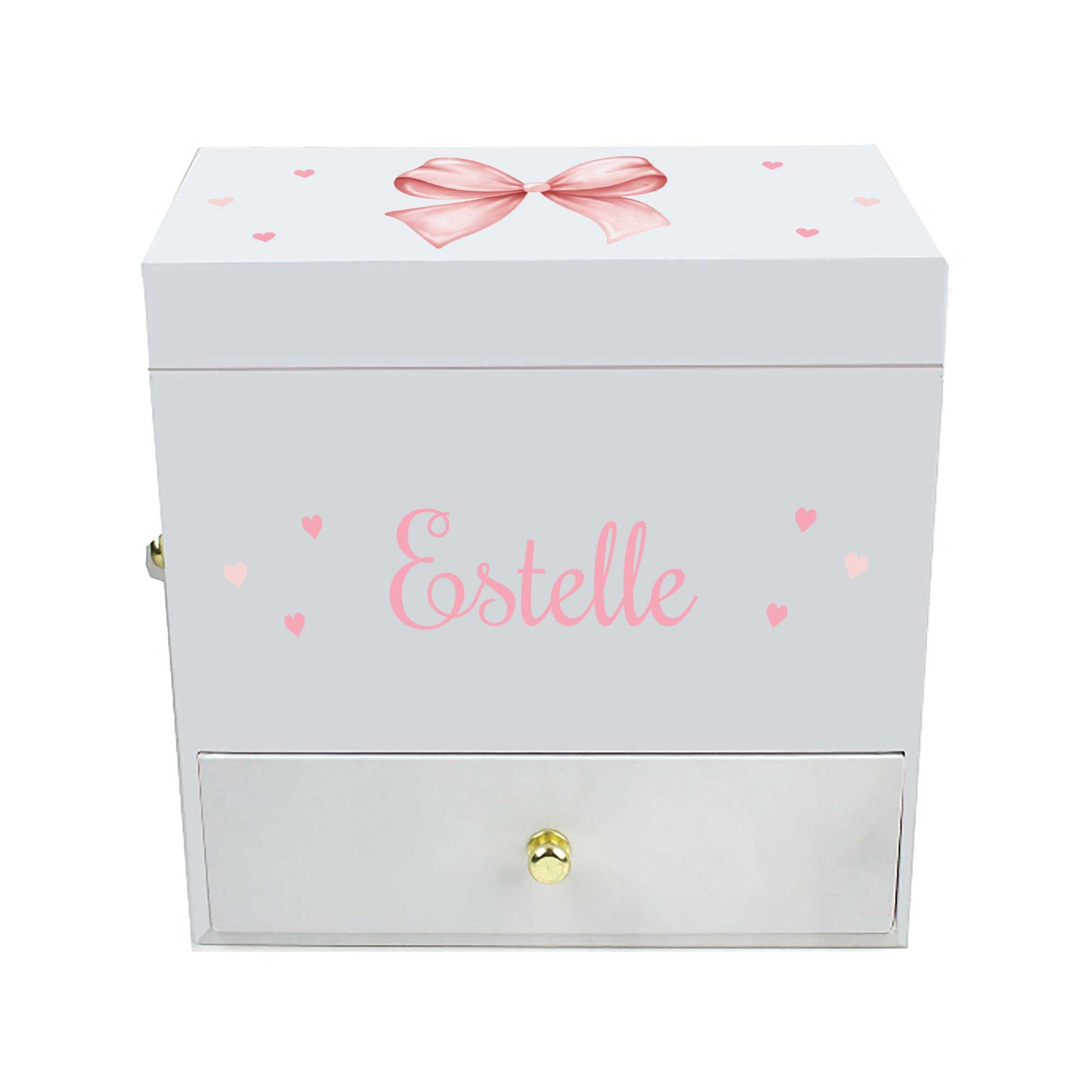 Pink Bow Deluxe Musical Ballerina Jewelry Box - MyBambino.com