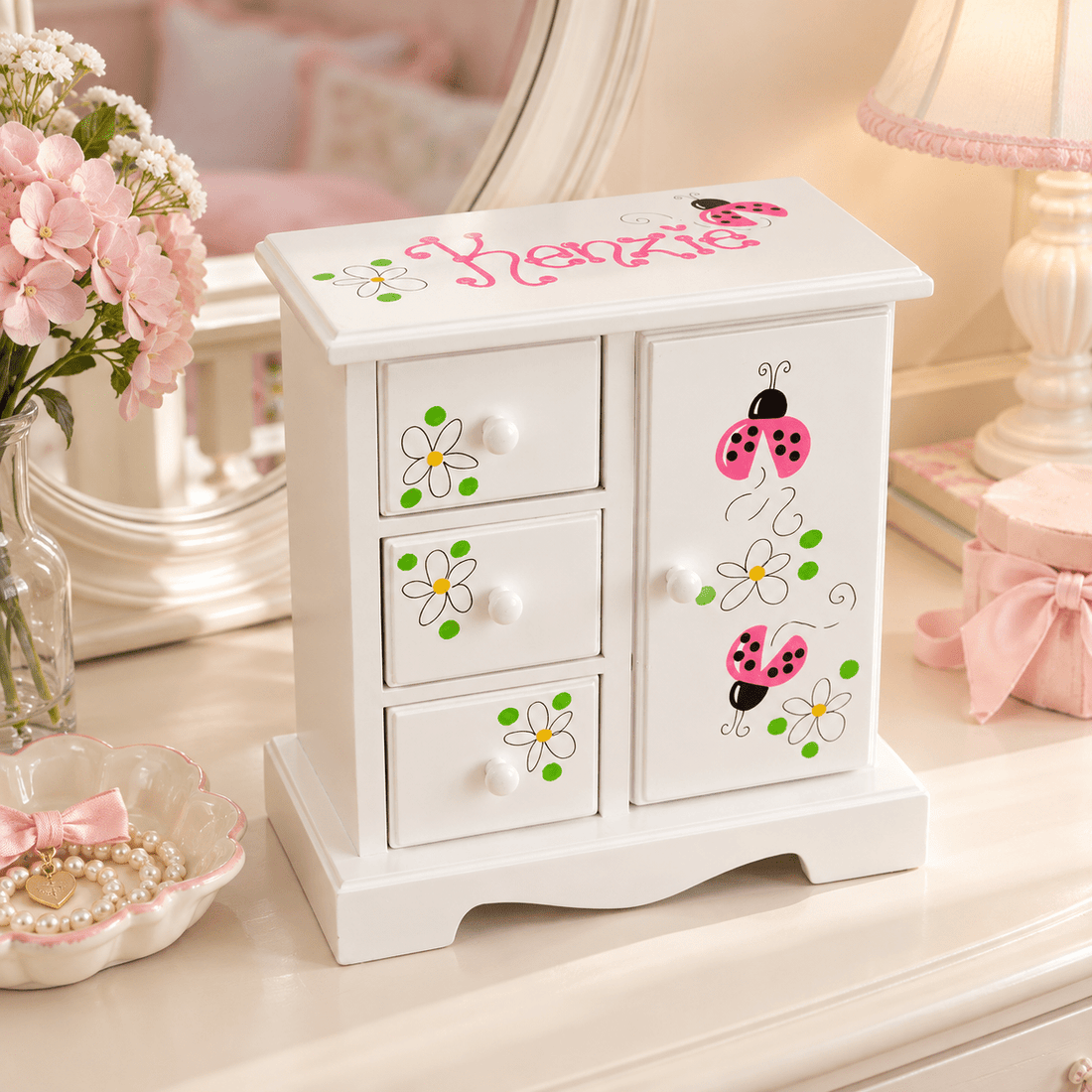 Hand Painted Jewelry Armoire - MyBambino.com