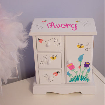 Outlet Hand Painted Jewelry Armoire