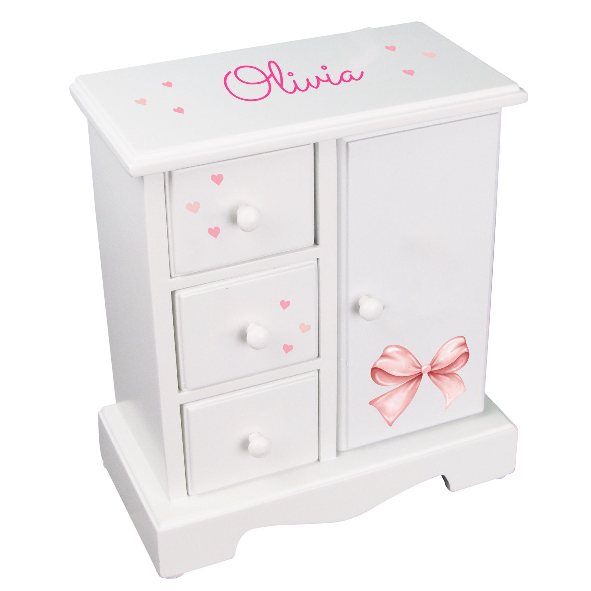 Jewelry Armoire - Pink Bow - MyBambino.com