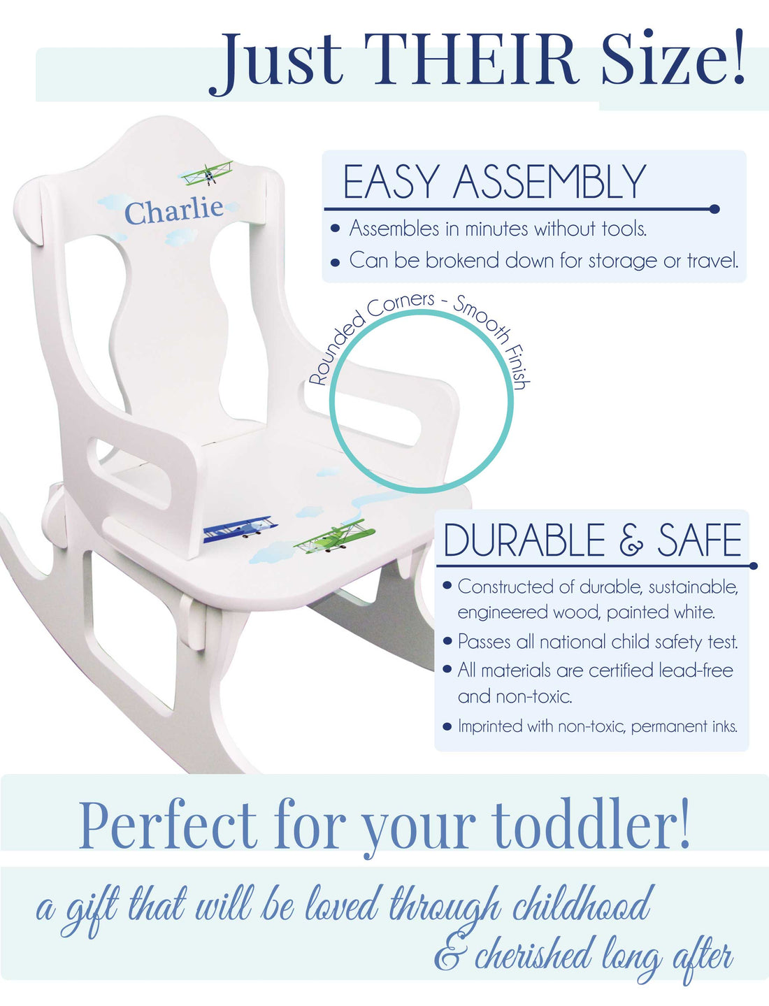 Bright Butterfly Garland Puzzle Rocker| Personalized Gifts - My Bambino