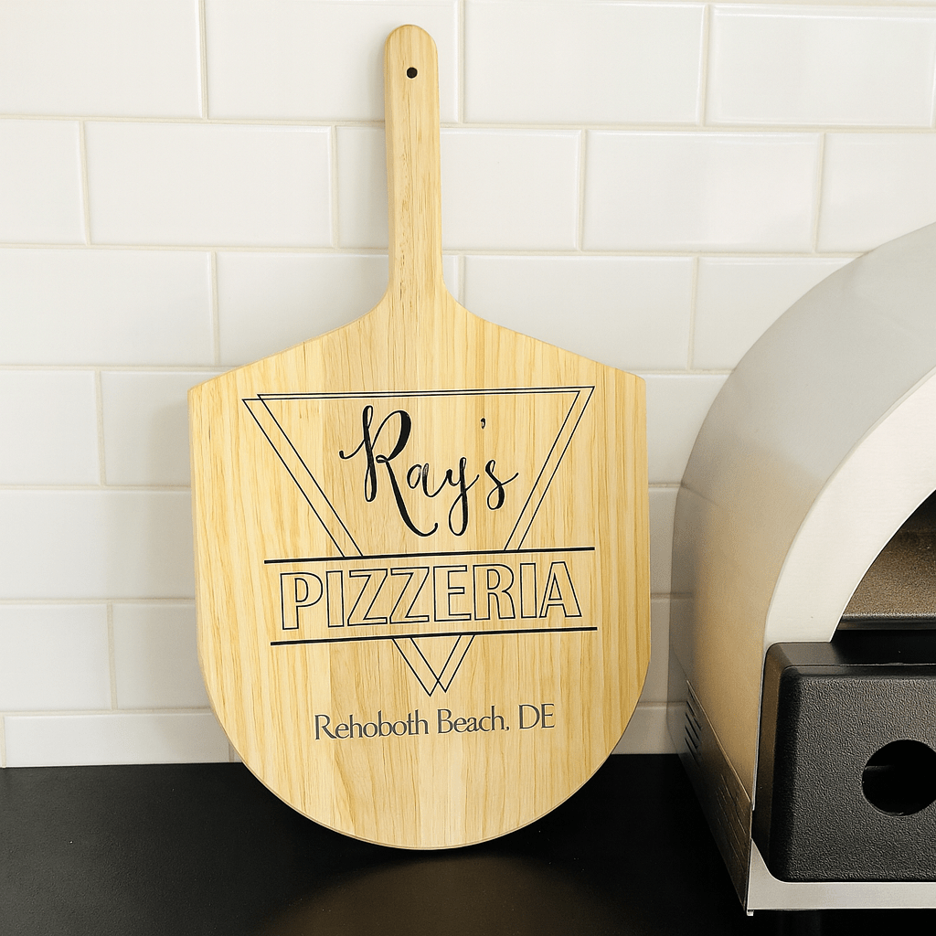 Personalized Wood Engraved Pizza Peel - MyBambino.com