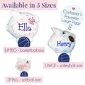 Hand Painted Personalized Classic Pink Navy Rosie Posie Piggy Bank - MyBambino.com