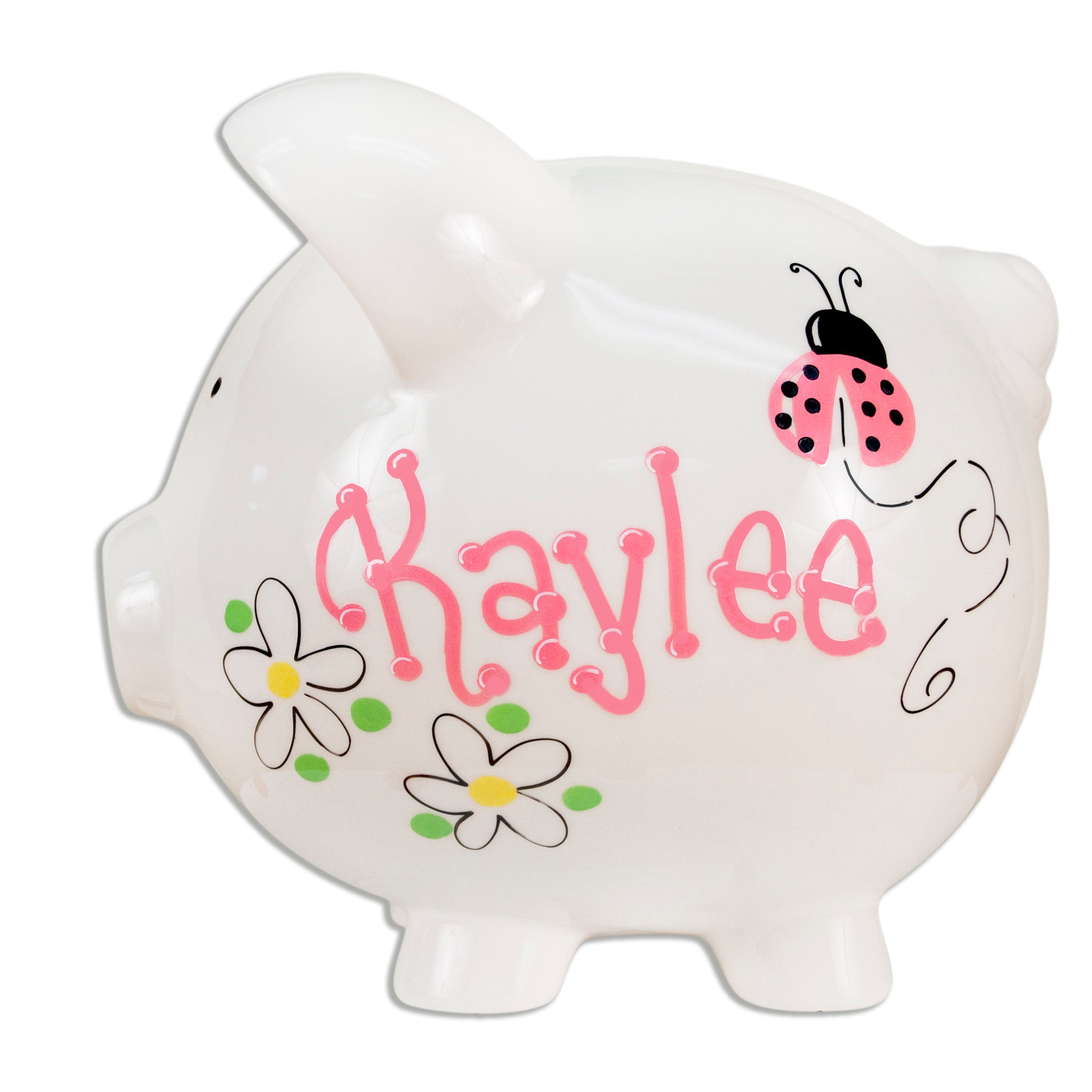 hand painted piggy bank personalized 