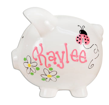 hand painted piggy bank personalized 