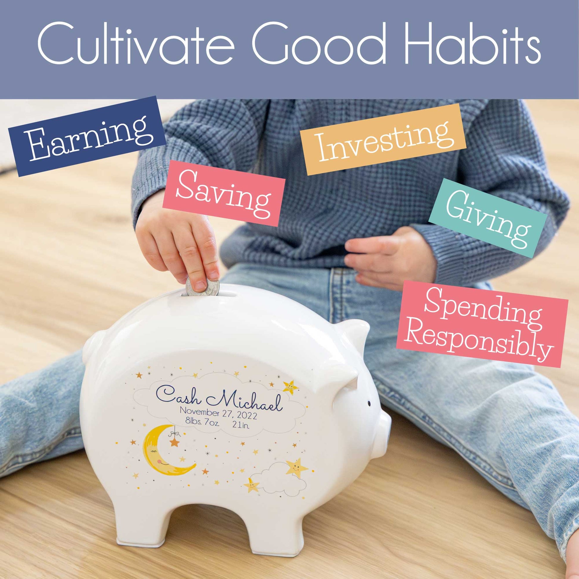 Personalized Piggy Bank - Mermaid - MyBambino.com