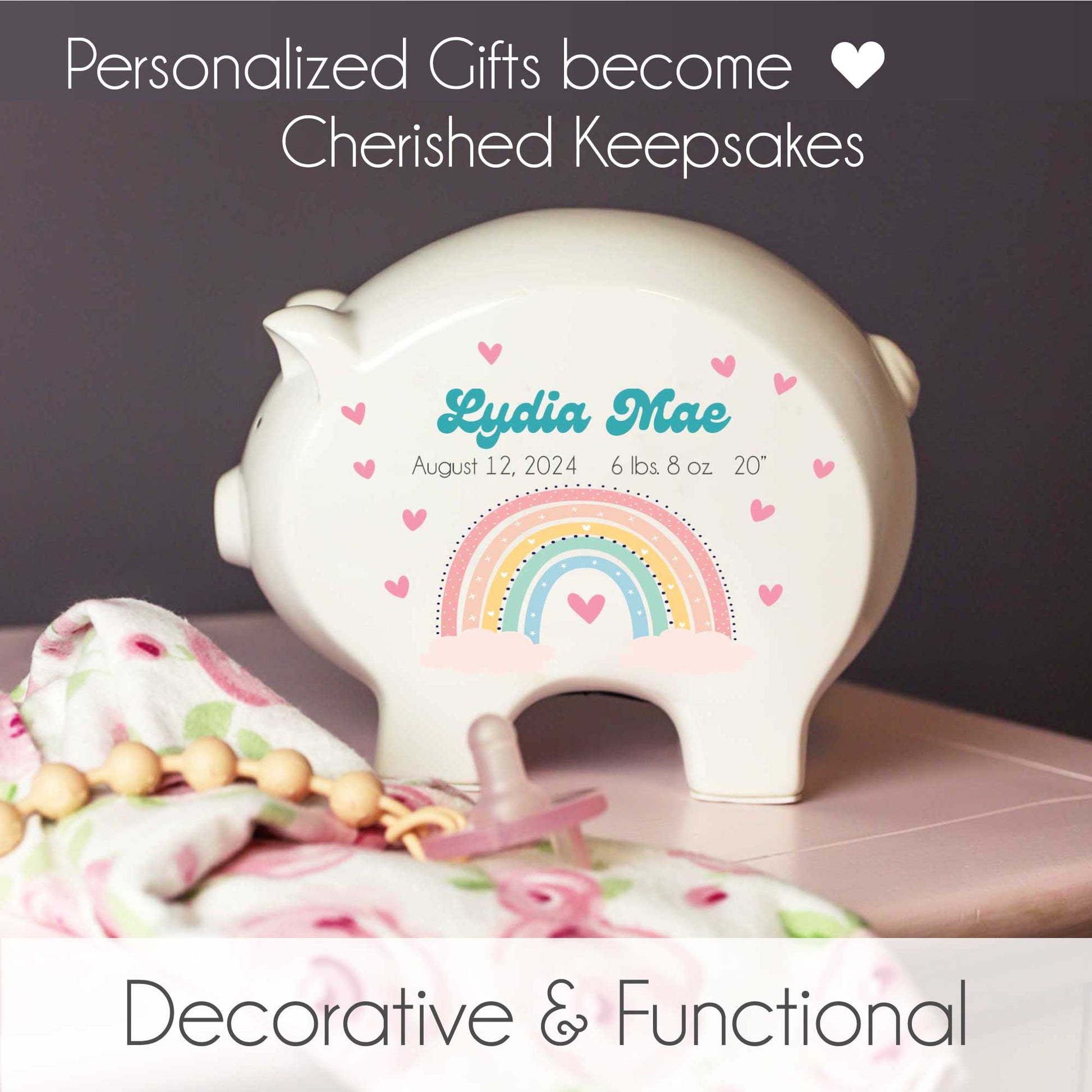 Personalized Piggy Bank - Mermaid - MyBambino.com