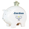 Personalized Piggy Bank - Tennis