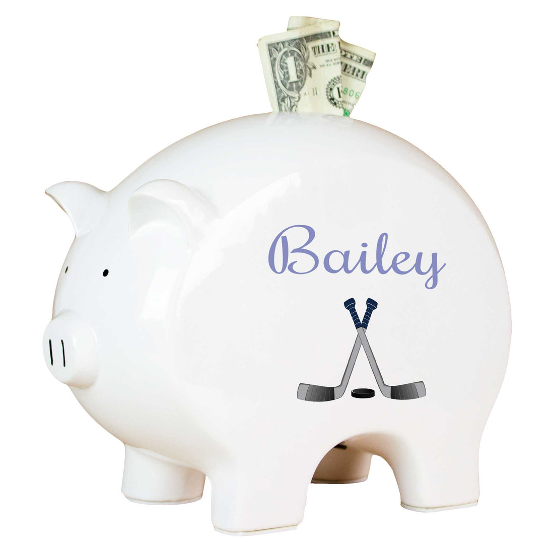 Personalized Piggy Bank - Ice Hockey - MyBambino.com