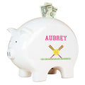 Personalized Piggy Bank - Softball - MyBambino.com