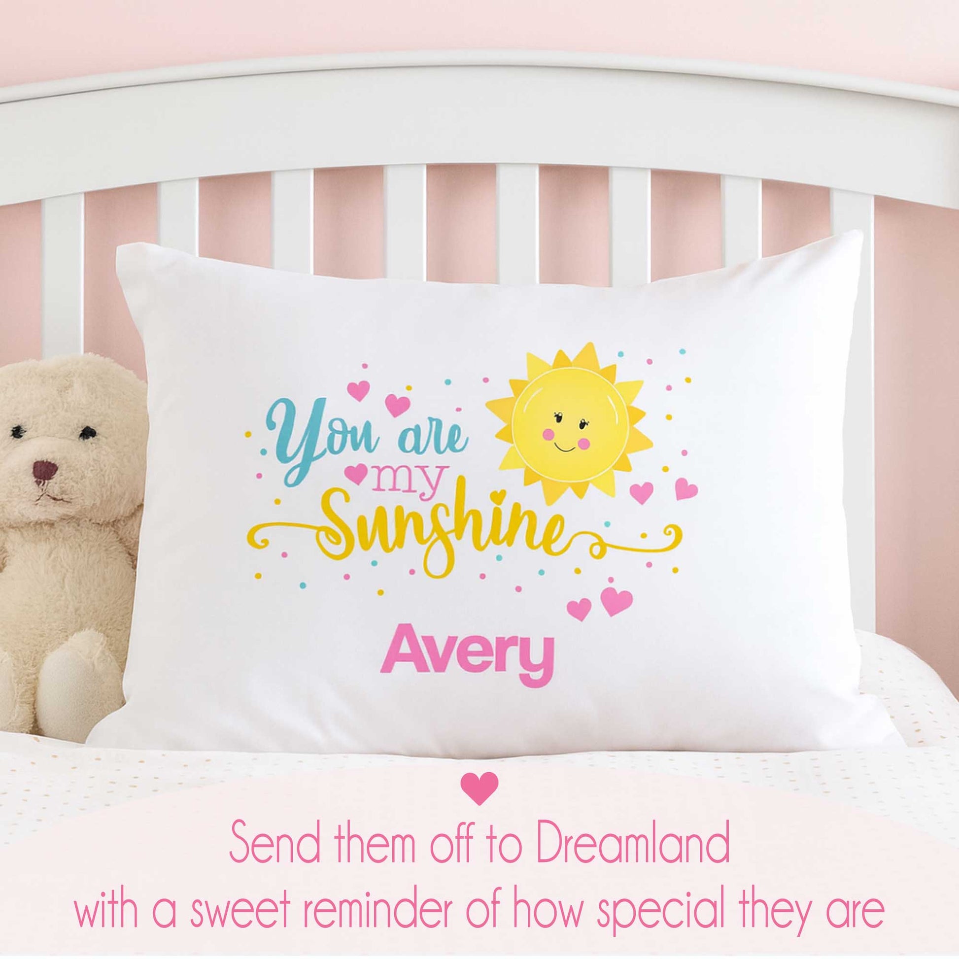 Personalized Pillowcase - Pink Heart