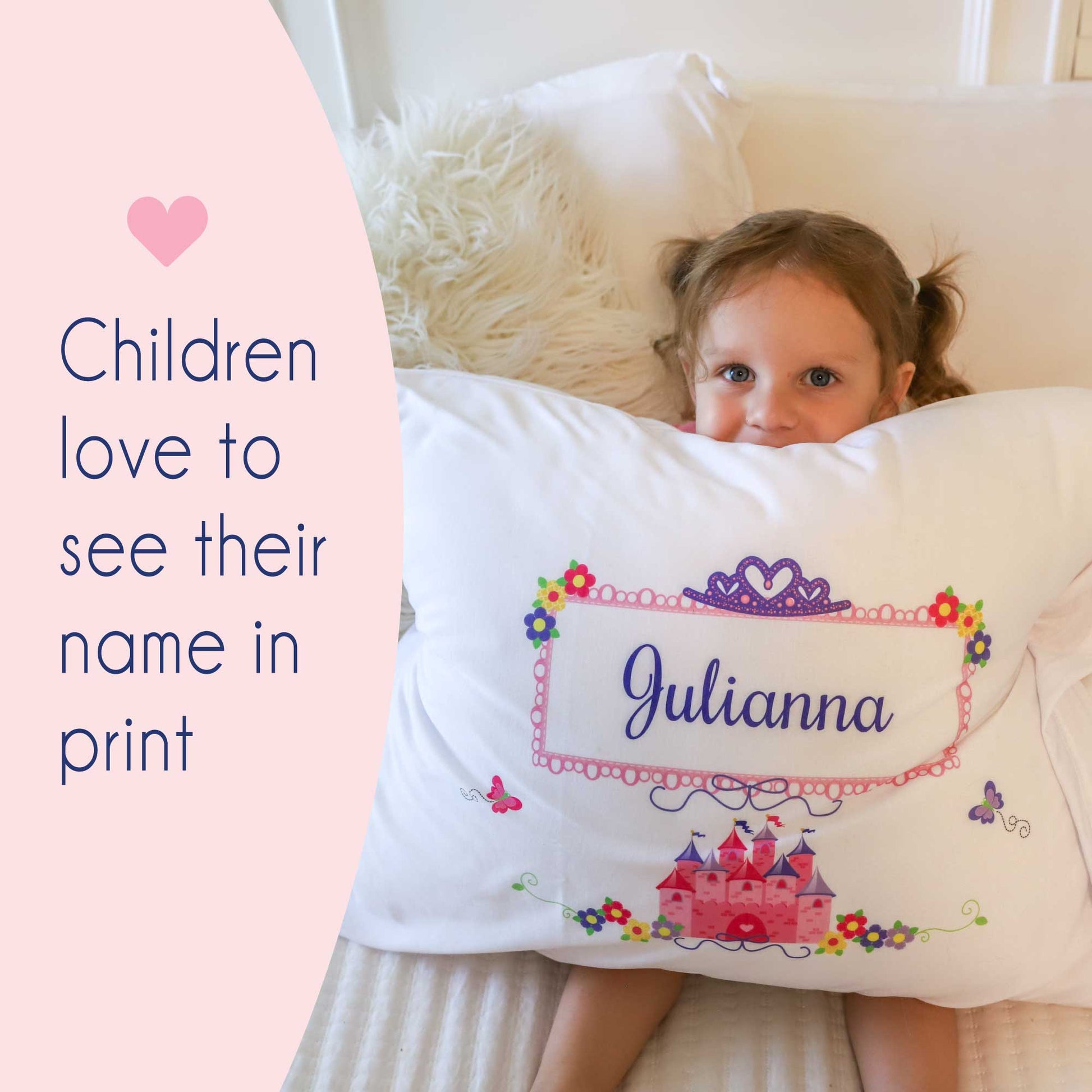 Personalized Pillowcase - Pink Heart