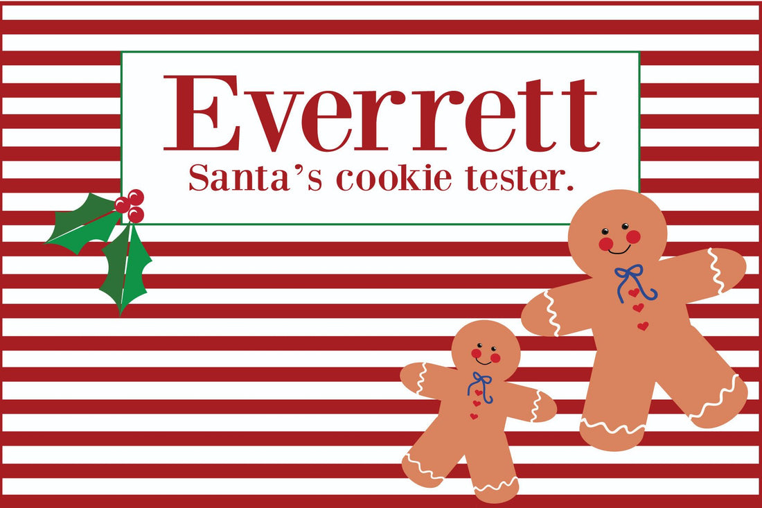 Personalized Child's Placemat - Christmas Gingerbread - MyBambino.com