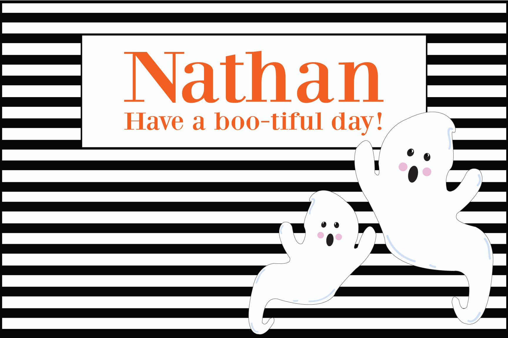 Personalized Child's Placemat - Halloween Ghost - MyBambino.com