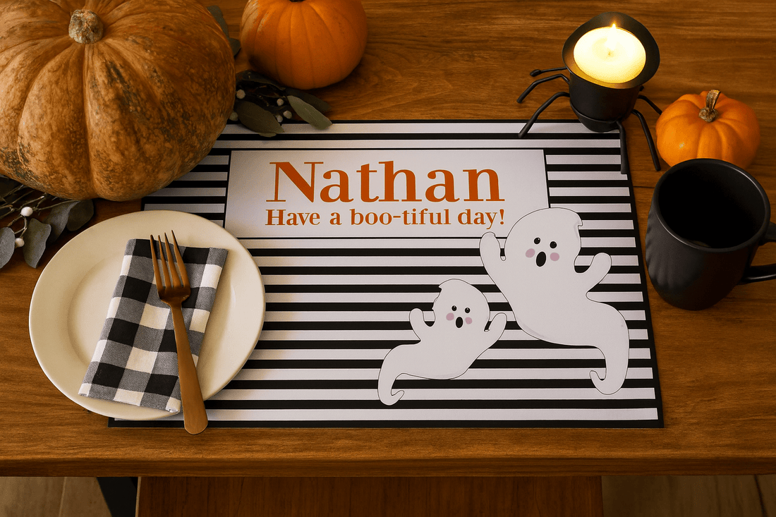 Personalized Child's Placemat - Halloween Ghost - MyBambino.com