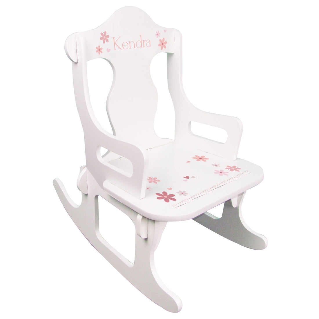 Personalized Mauve Daisy Puzzle Rocker - MyBambino.com