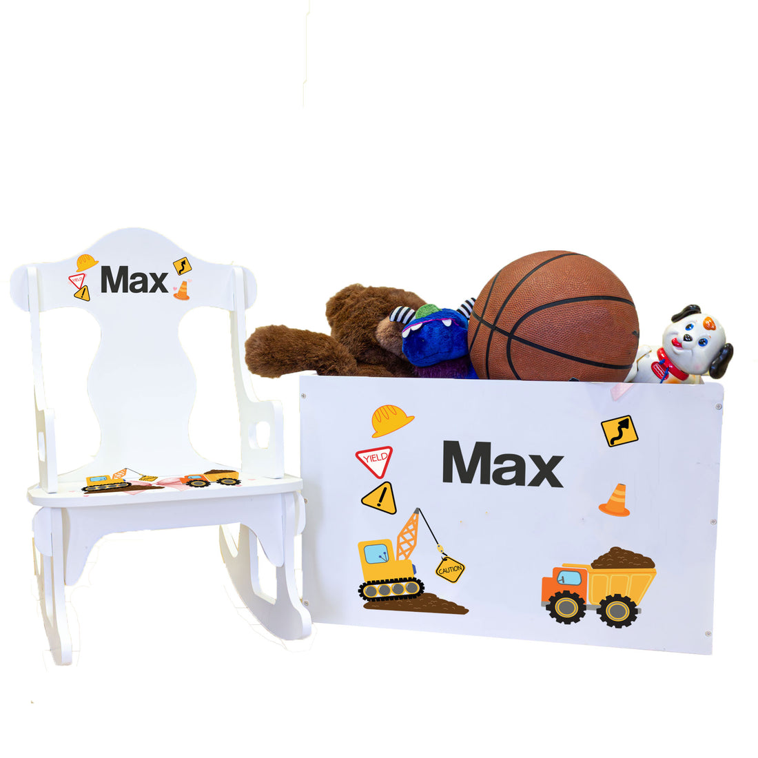 Personalized Rock N Read Gift Set - Construction - MyBambino.com