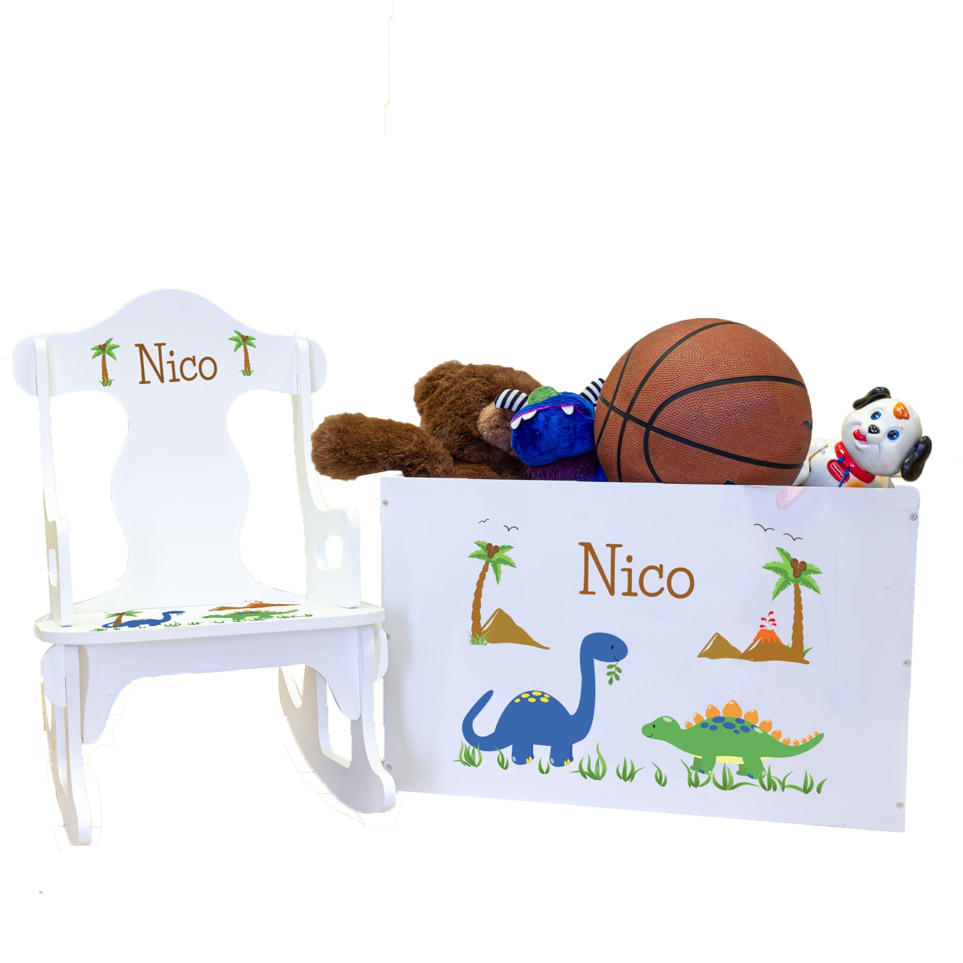 Personalized Rock N Play Gift Set - Dinosaur - MyBambino.com