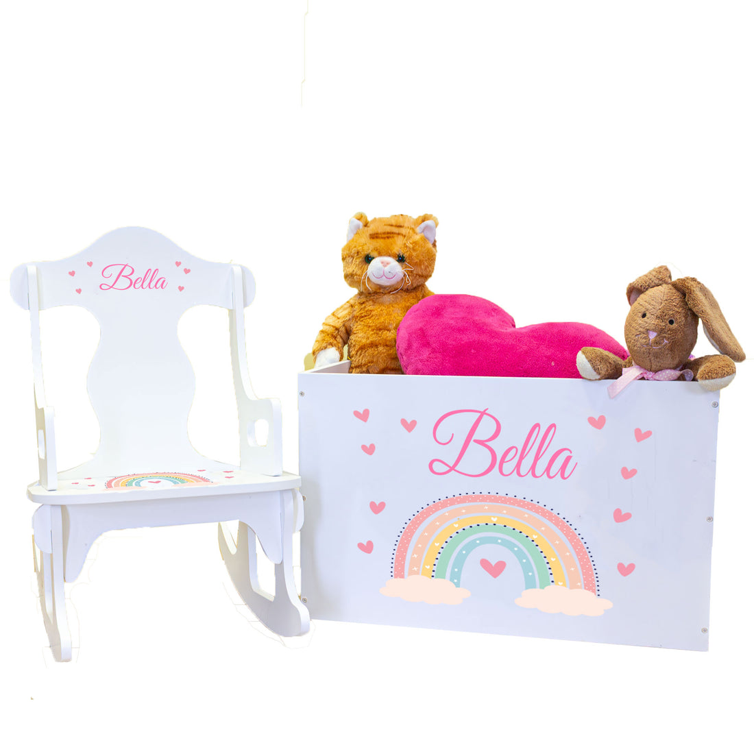 Personalized Rock N Play Gift Set - Boho Rainbow