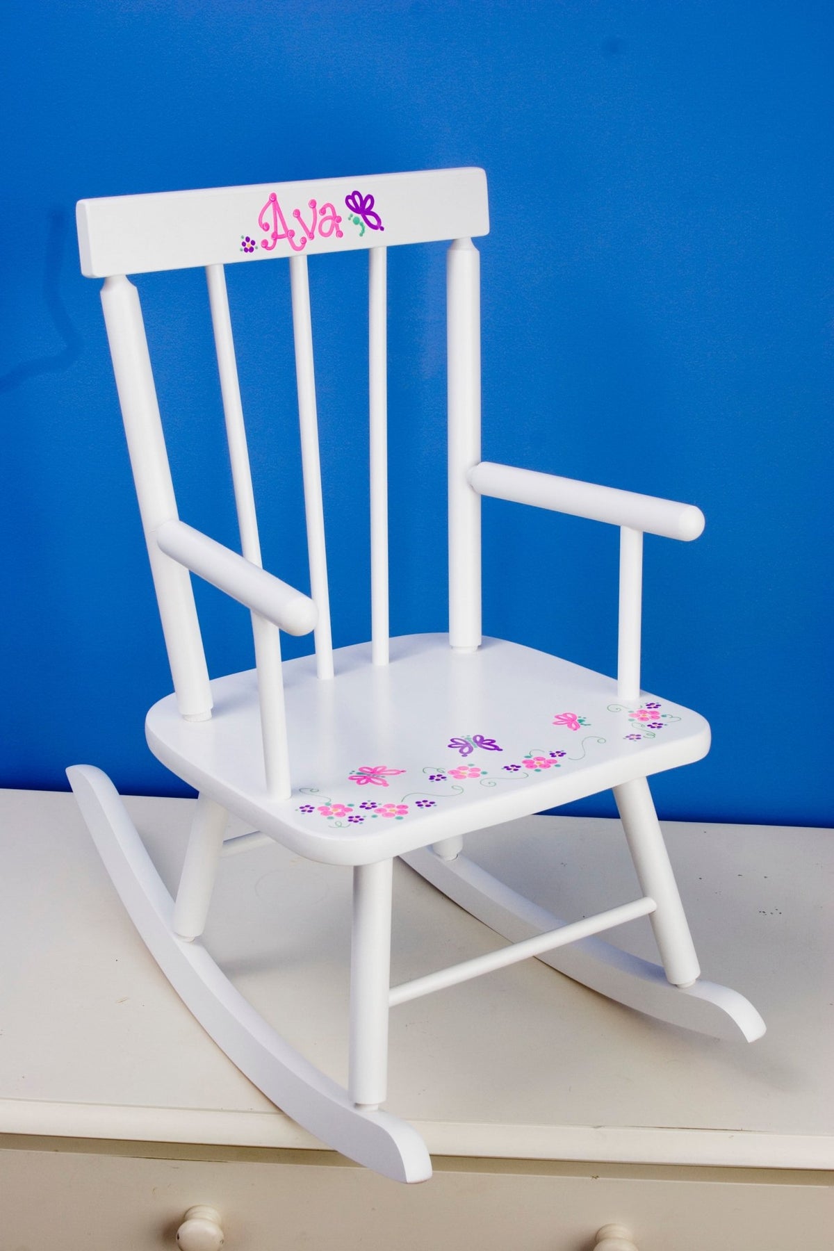Hand Painted Espresso Classic Rocking Chair - MyBambino.com