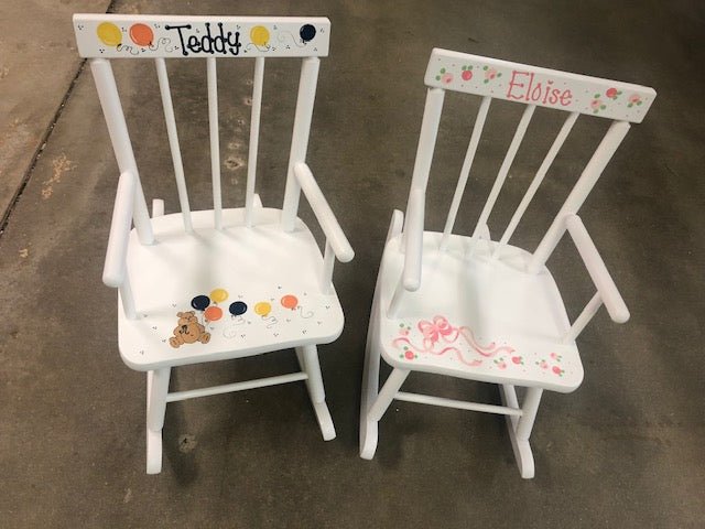 Hand Painted Espresso Classic Rocking Chair - MyBambino.com