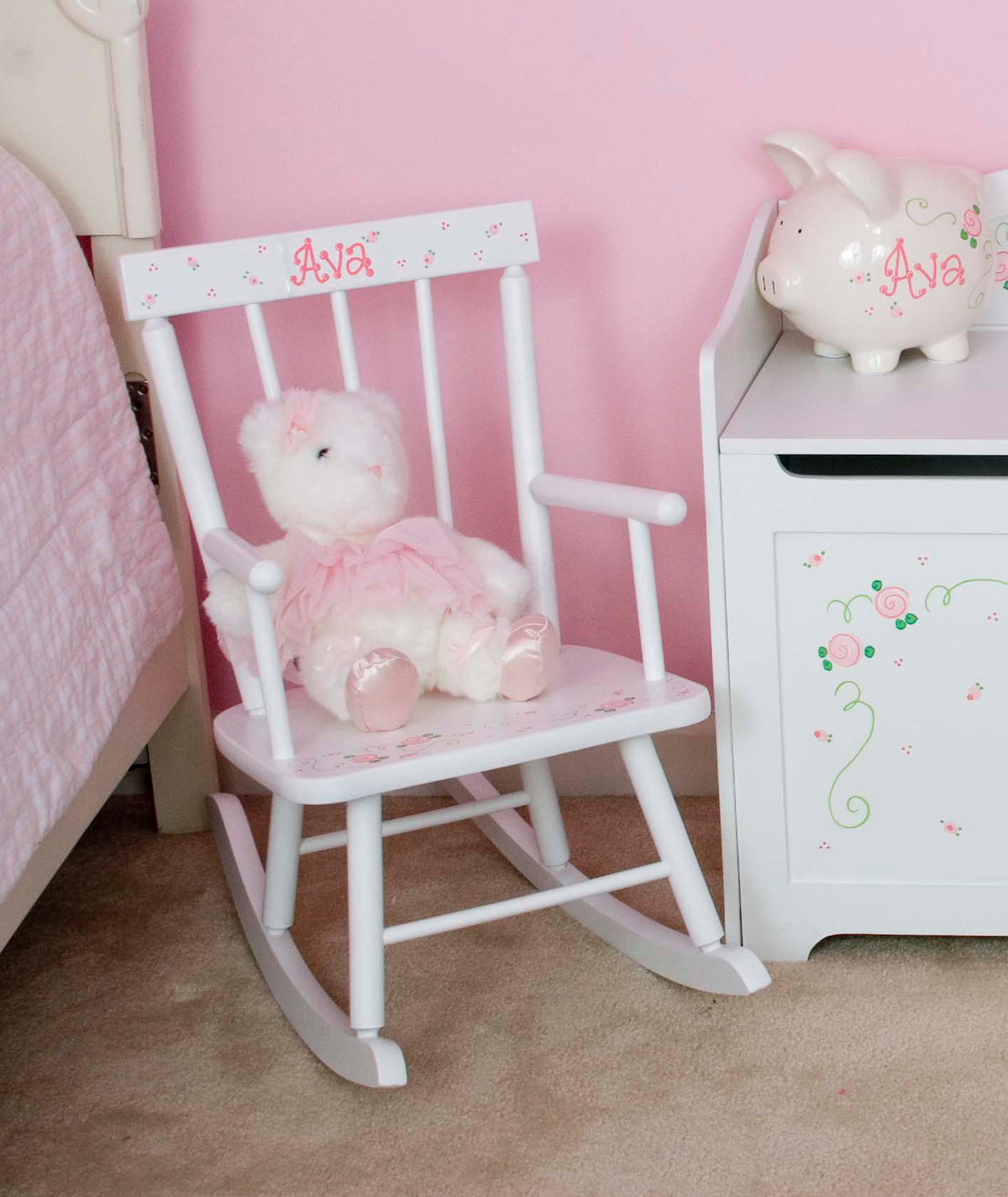 Hand Painted Espresso Classic Rocking Chair - MyBambino.com