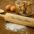 Personalized Rolling Pin Wood Engraved 15