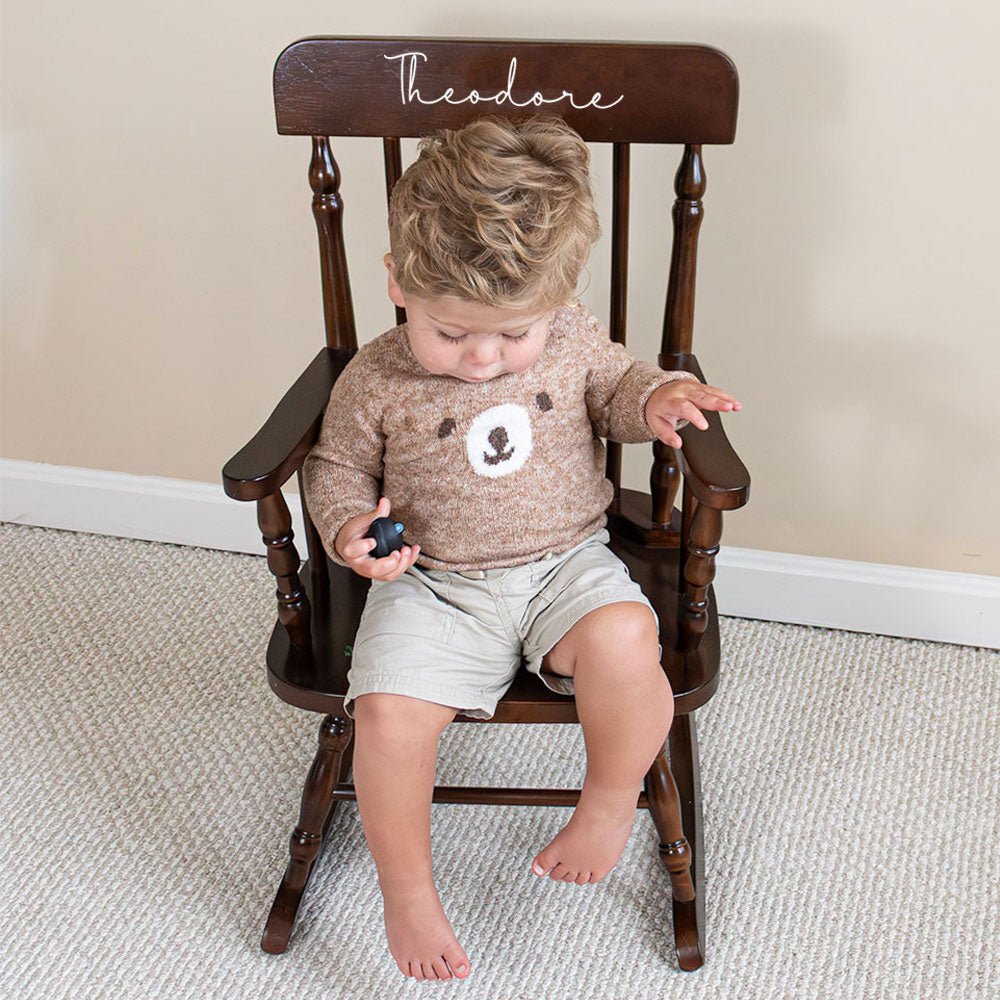 Personalized Child's Wood Spindle Rocking Chair 2.0