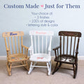 Personalized Child's Wood Spindle Rocking Chair 2.0 - MyBambino.com