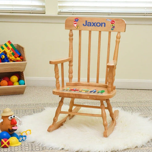 Child's Wood Spindle Rocking Chair | Personalized Gifts - My Bambino