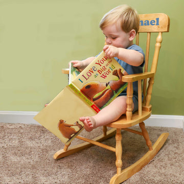 Personalized Child's Wood Spindle Rocking Chair 2.0 - alternate view