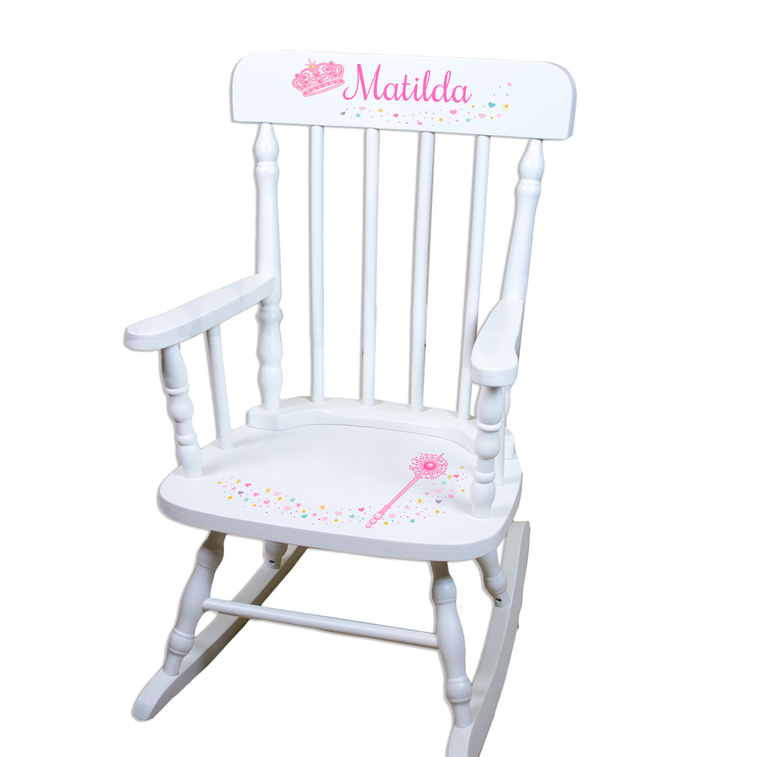 Magical Princess White Spindle Rocking Chair - MyBambino.com