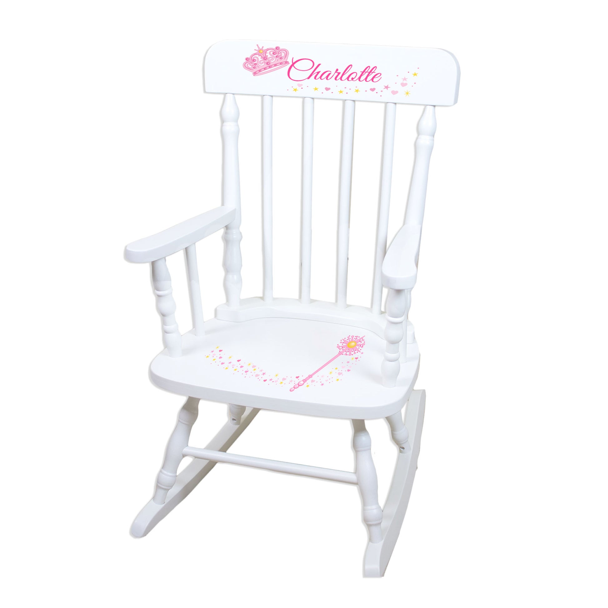 Magical Princess White Spindle Rocking Chair - MyBambino.com