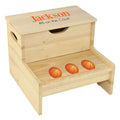 Wood Storage Stool - Basketballs
