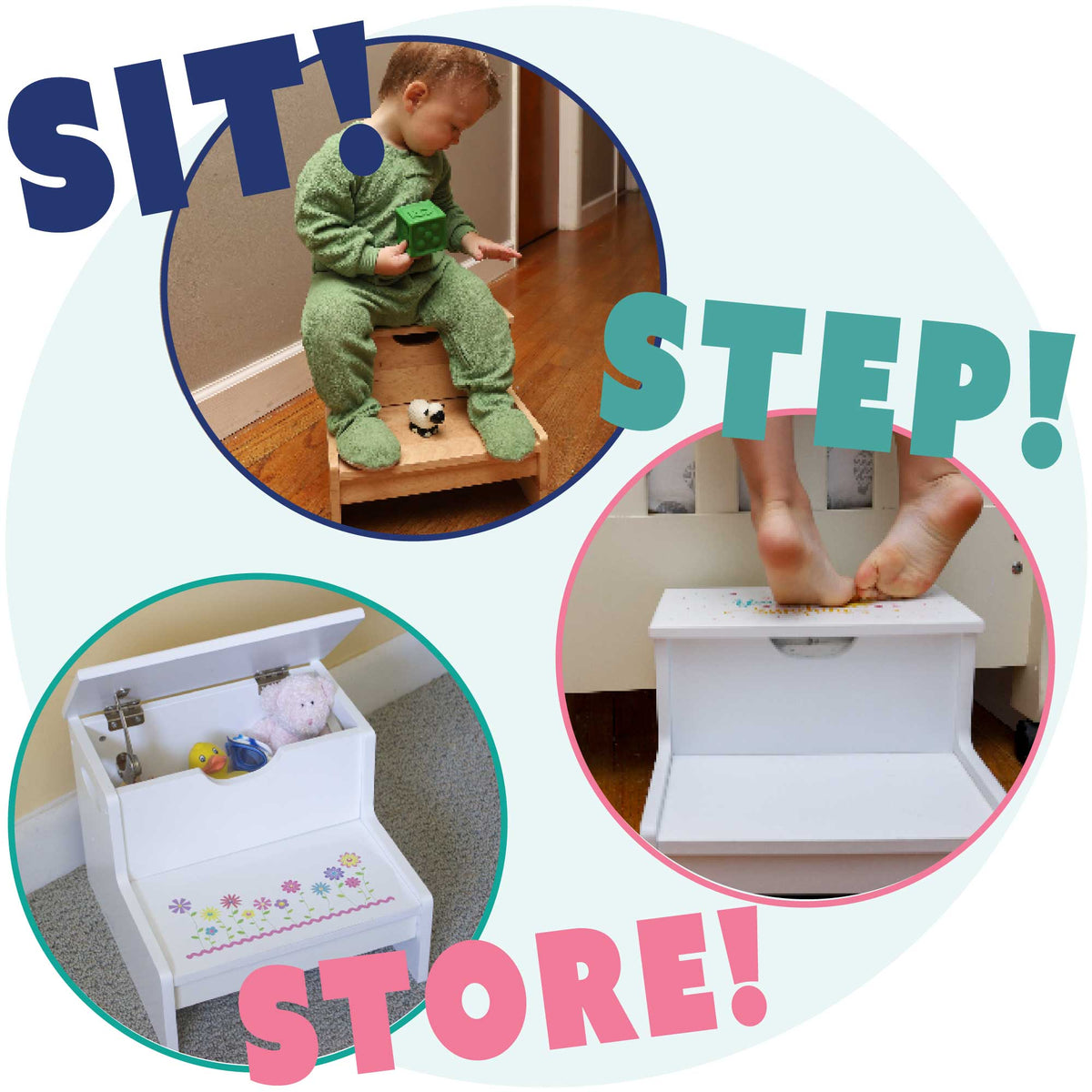 Personalized Child Storage Step Stool | My Bambino