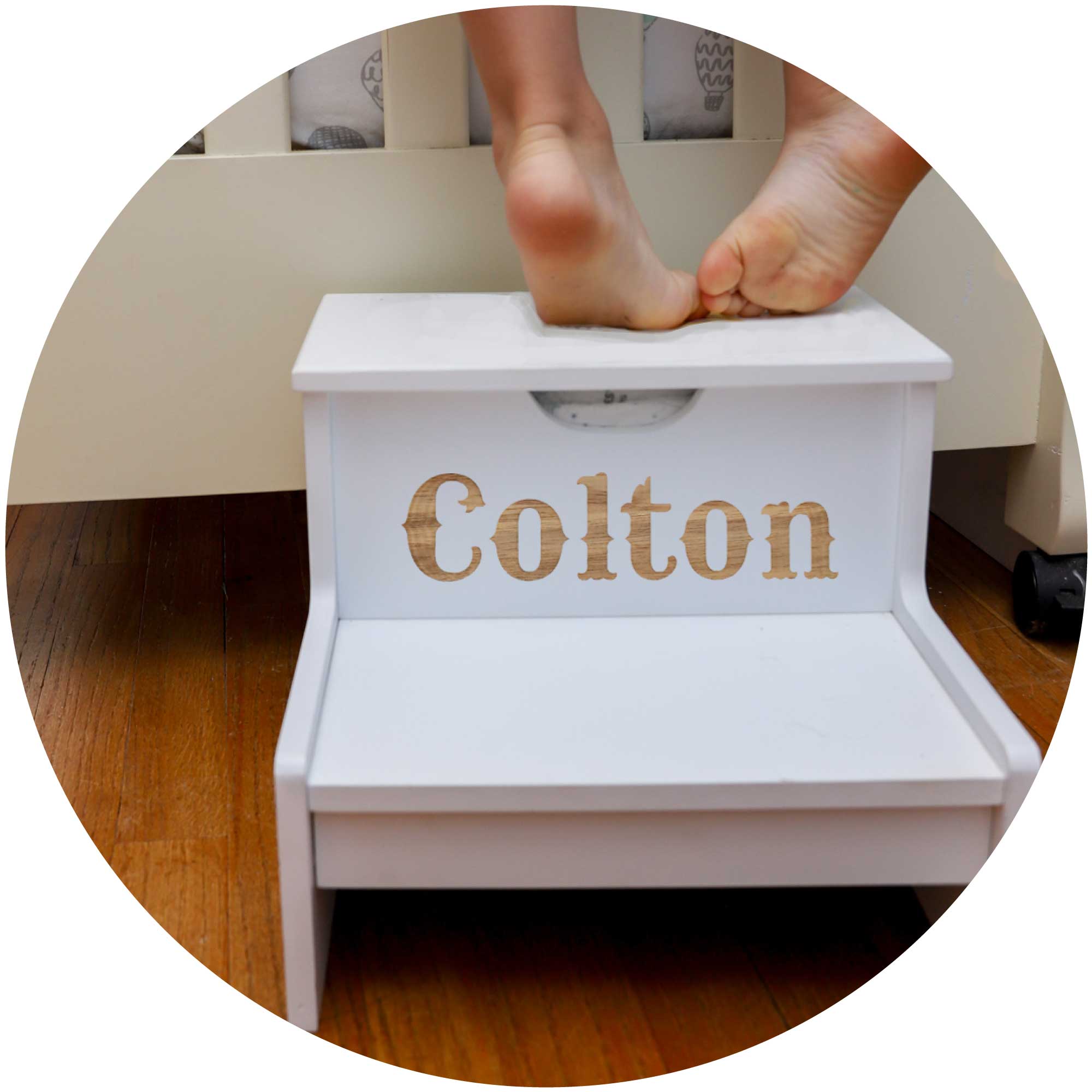 Children's Personalized Step Stool With Storage | Personalized Gifts ...