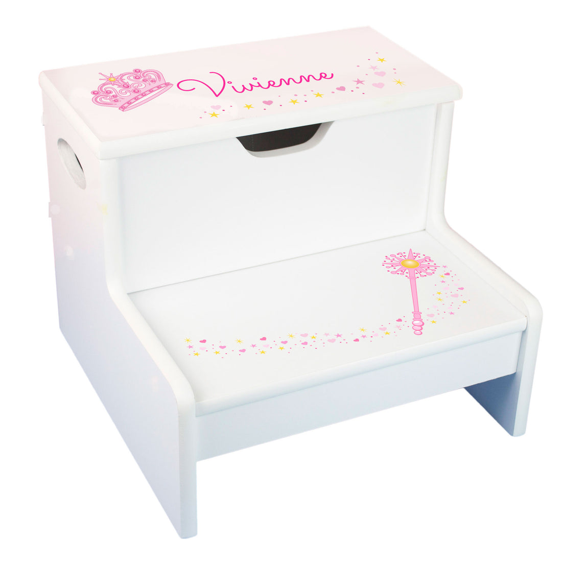 Magical Princess White Storage Step Stool - MyBambino.com