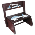 Personalized Arctic Animal Espresso Flip Stool - MyBambino.com