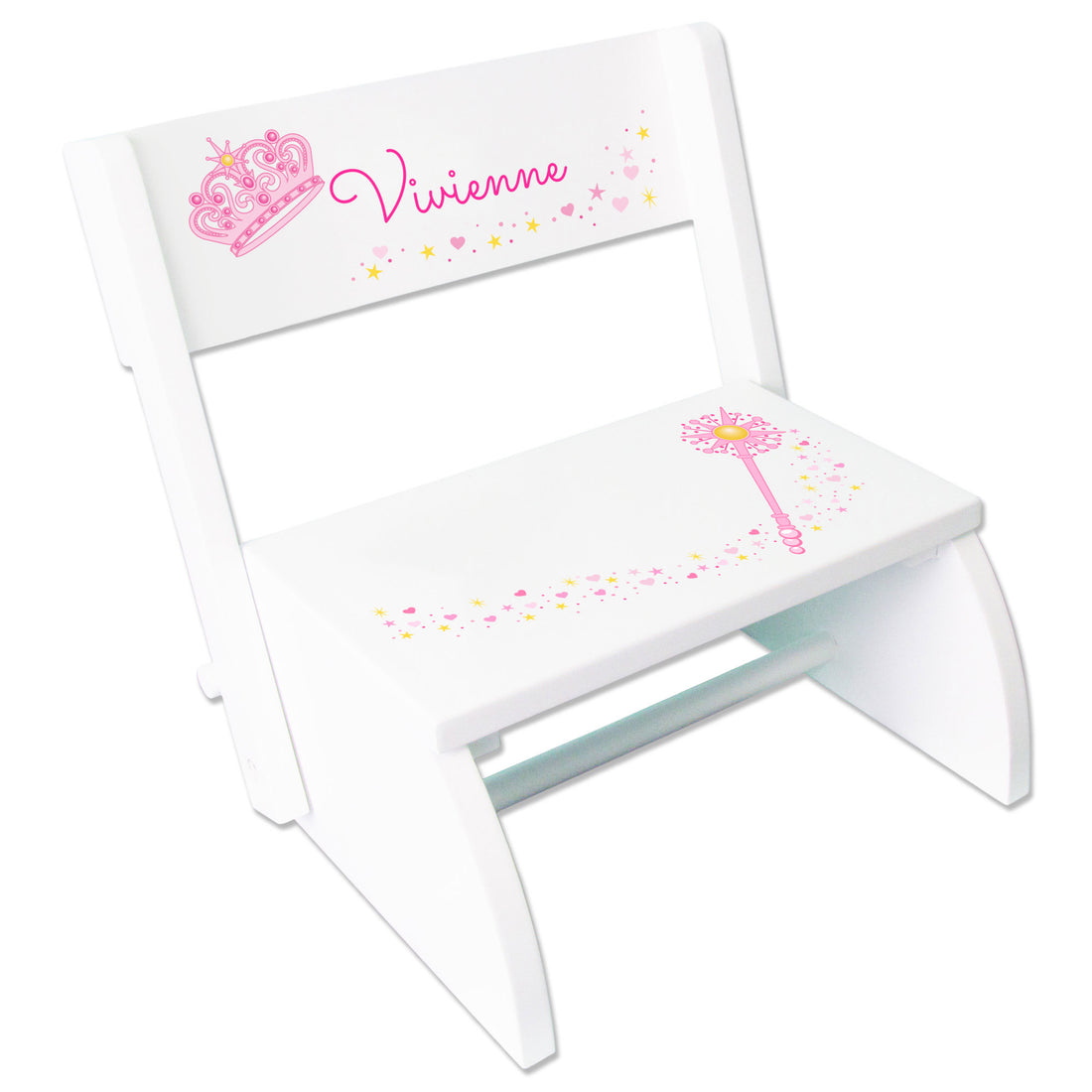 Personalized Magical Princess White Flip Stool - MyBambino.com