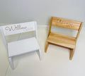 Engraved Child's Wood Flip Step Stool 2.0 - MyBambino.com